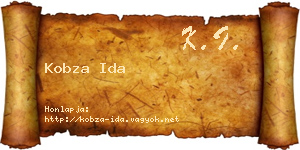 Kobza Ida névjegykártya